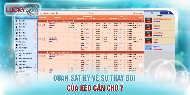 Soi Kèo Bóng Đá Hôm Nay Siêu Chuẩn Từ Bậc Thầy Lucky88 4 Quan sát kỹ về sự thay đổi của kèo cần chú ý